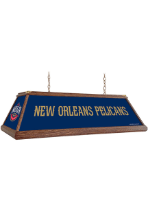 New Orleans Pelicans Premium Wood Frame Blue Billiard Lamp
