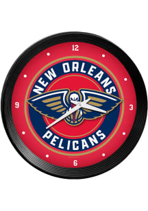 New Orleans Pelicans Ribbed Frame Wall Clock
