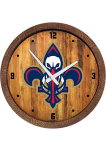 New Orleans Pelicans Faux Barrel Top Wall Clock