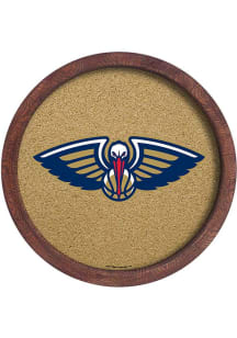 The Fan-Brand New Orleans Pelicans Barrel Framed Cork Board Sign