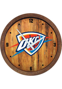 Oklahoma City Thunder Faux Barrel Top Wall Clock