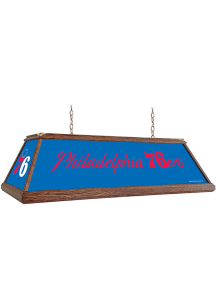 Philadelphia 76ers Premium Wood Frame Blue Billiard Lamp