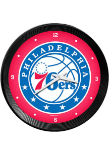 Philadelphia 76ers Ribbed Frame Wall Clock