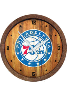 Philadelphia 76ers Faux Barrel Top Wall Clock