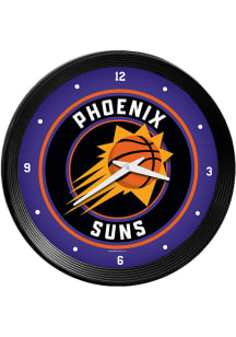 Phoenix Suns Ribbed Frame Wall Clock