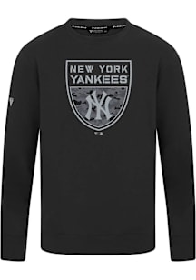 Levelwear New York Yankees Black Mandate Buckler Long Sleeve T Shirt