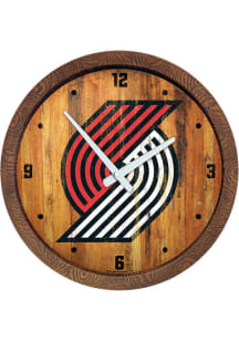 Portland Trail Blazers Faux Barrel Top Wall Clock