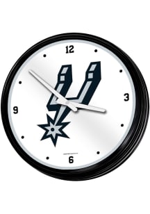 San Antonio Spurs Retro Lighted Wall Clock