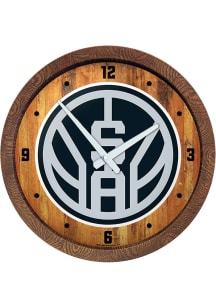 San Antonio Spurs Faux Barrel Top Wall Clock