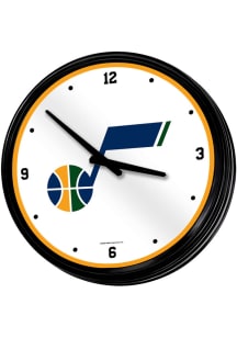 Utah Jazz Retro Lighted Wall Clock