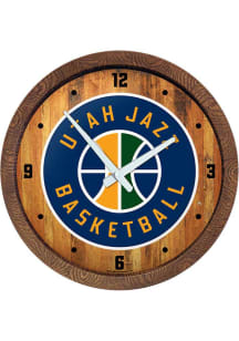 Utah Jazz Faux Barrel Top Wall Clock