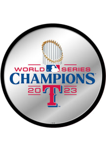 The Fan-Brand Texas Rangers 2023 World Series Champions Mirrored Modern Disc Sign