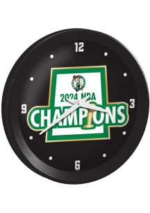 Boston Celtics NBA Finals Champions 2024 Ribbed Frame Wall Clock