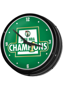 Boston Celtics NBA Finals Champions 2024 Retro Wall Clock