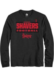 Vincent Shavers Rally Mens Black Nebraska Cornhuskers NIL Stacked Box Tee