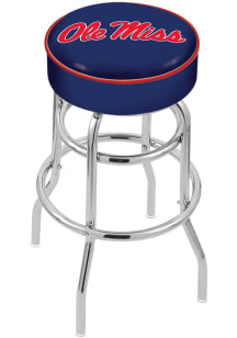 Ole Miss Rebels Double-Ring Swivel Pub Stool - Black