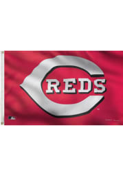 Cincinnati Reds 3x5 Deluxe Grommet Red Silk Screen Grommet Flag