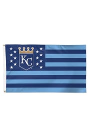 Kansas City Royals 3x5 Stars and Stripes Blue Silk Screen Grommet Flag