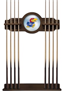 Kansas Jayhawks Solid Wood Cue Rack Pool Table