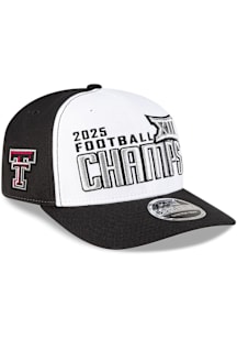 New Era Texas Tech Red Raiders 2025 Big 12 Football Champs 970SS Adjustable Hat - White