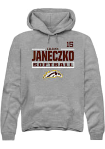 Liliana Janeczko Western Michigan Broncos Mens Grey NIL Stacked Box Player Hood
