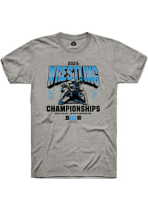 Big Ten Dark Grey Rally 2025 Wrestling Championship Short Sleeve Fashion T Shirt