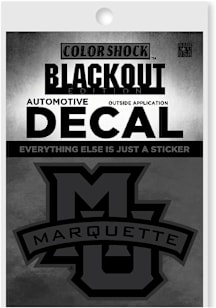 Marquette Golden Eagles Black Out Auto Decal - Black