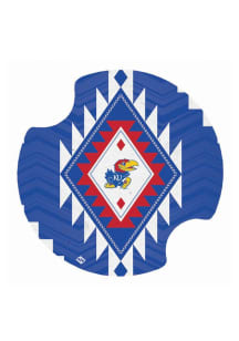 Kansas Jayhawks Aztec 2 Pack Car Coaster - Blue