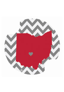 Ohio State Buckeyes Chevron 2 Pack Car Coaster - Red