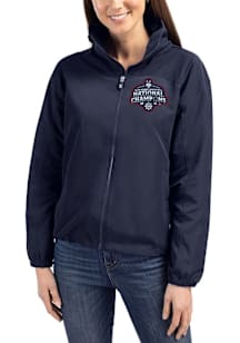 Cutter and Buck UConn Huskies Womens Navy Blue 2025 National Champions Charter Eco Light Weight Ja..