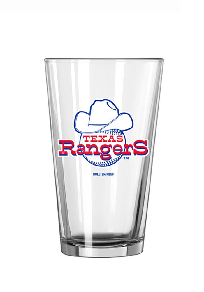 Texas Rangers Vintage Ball with Hat Logo Pint Glass