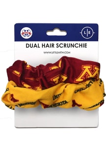 Dual Hair Twist Minnesota Golden Gophers Womens Hair Scrunchie - Maroon