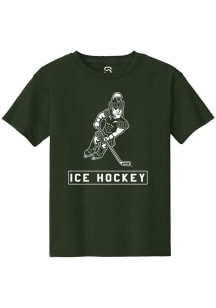 Youth Michigan State Spartans Green Summit Sportswear Sparty Playing Ice Hockey Short Sleeve T-Shi..