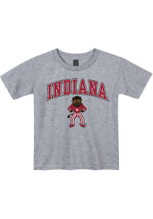 Indiana Hoosiers Toddler Crimson Arch Bison Short Sleeve T-Shirt