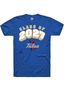Tulsa Golden Hurricane Blue Rally Class of 2027 Short Sleeve T Shirt