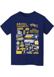 Youth Drexel Dragons Navy Blue Vive La Fete Impressions Short Sleeve T-Shirt