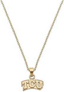 TCU Horned Frogs Matte Logo Necklace