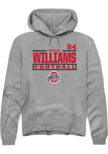 Dorian Williams Rally Mens Graphite Ohio State Buckeyes NIL Stacked Box Player Hood