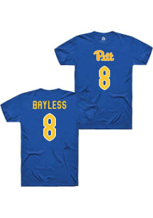 Blaire Bayless Rally Mens Blue Pitt Panthers NIL Shirzees Player T Shirt