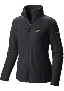 Womens Purdue Boilermakers Black Columbia Give and Go II Fleece Light Weight Jacket