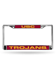 USC Trojans Standard Chrome License Plate Frame - Silver