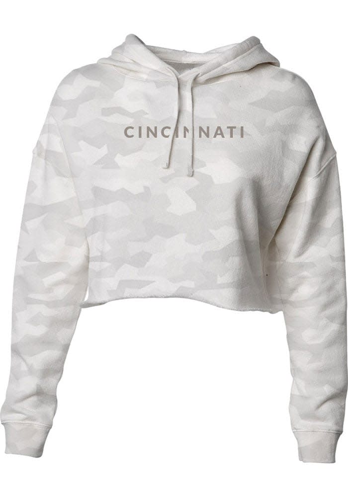 Uscape Cincinnati Womens Green Wordmark Hooded Sweatshirt