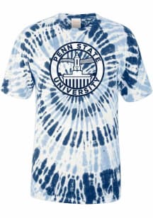 Uscape Penn State Nittany Lions Navy Blue Spiral Tie Dye Short Sleeve T Shirt