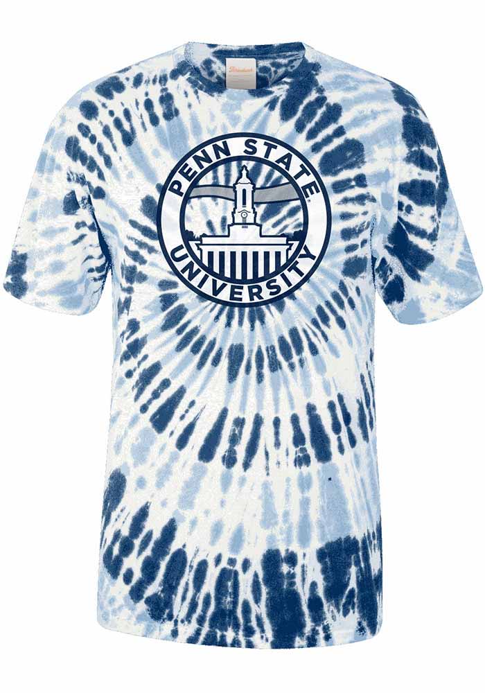 Penn State Nittany Lions Navy Blue Spiral Tie Dye Short Sleeve T Shirt