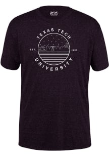 Uscape Texas Tech Red Raiders Black Micro Stripe Short Sleeve Fashion T Shirt