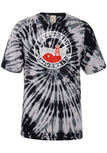Uscape Texas Tech Red Raiders Black Spiral Tie Dye Short Sleeve T Shirt