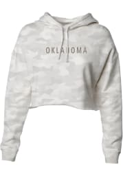Oklahoma Womens Green Wordmark Hooded Sweatshirt