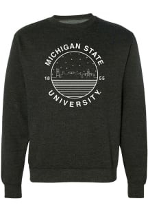 Uscape Michigan State Spartans Mens Charcoal Starry State Long Sleeve Fashion Sweatshirt