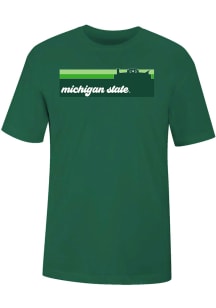 Uscape Michigan State Spartans Green Groovy Landscape Short Sleeve T Shirt
