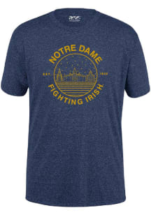 Uscape Notre Dame Fighting Irish Navy Blue Starry Scape Tri-Blend Short Sleeve Fashion T Shirt